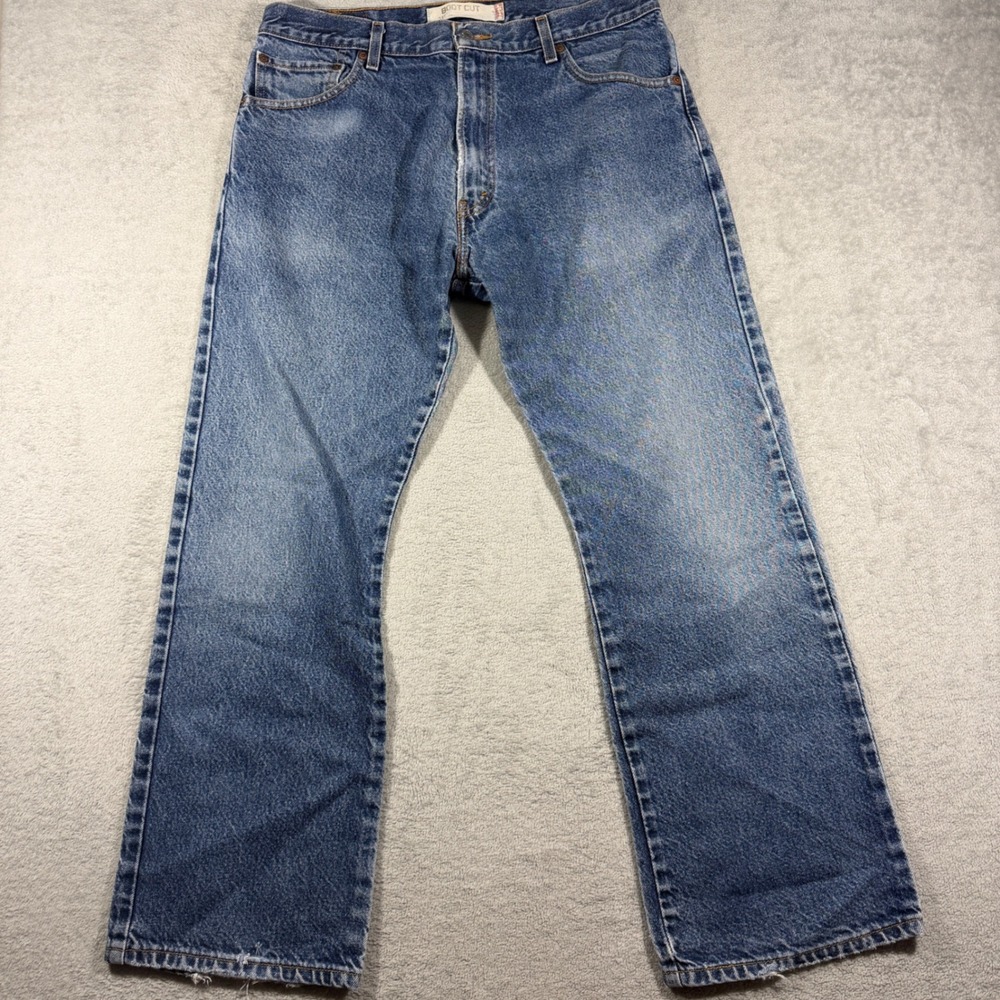 Levis 517 Boot Cut Jeans Mens 36x30 Blue Medium Wash Denim 100% Cotton 517-0217